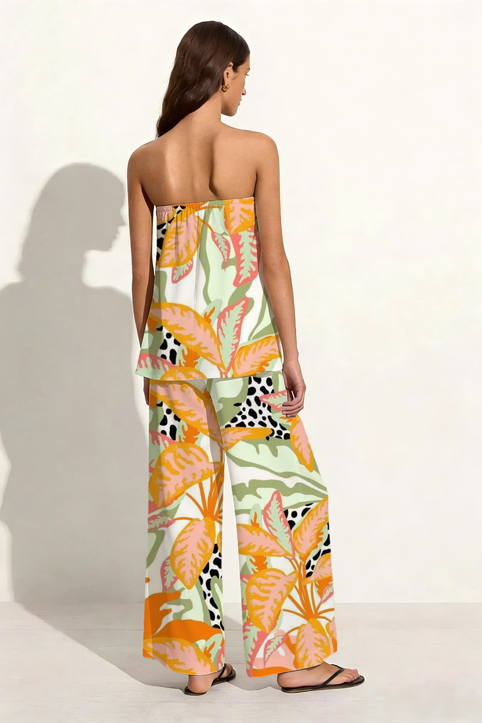 Pink & Green Leopard Palm Leaf Set