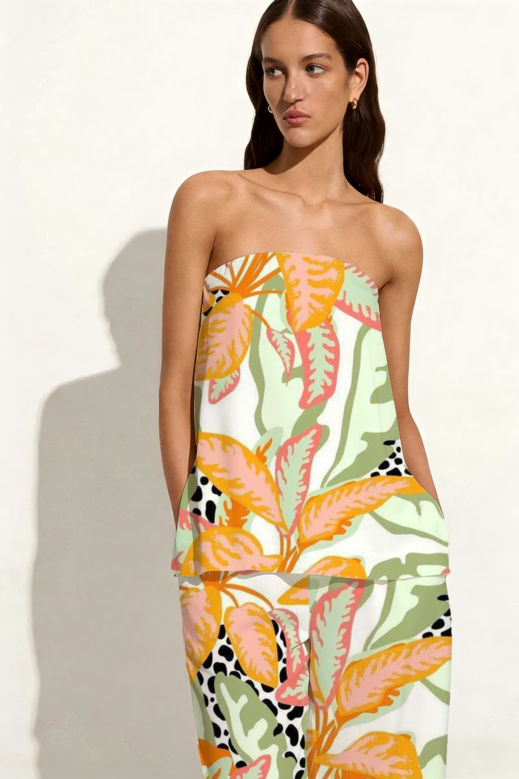 Pink & Green Leopard Palm Leaf Set