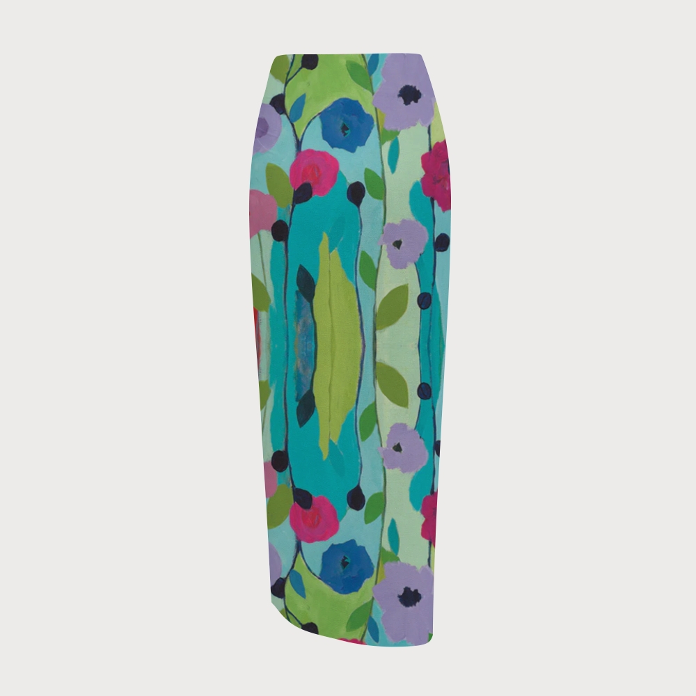 Spring Returns Plunging Swimsuit and Skirt