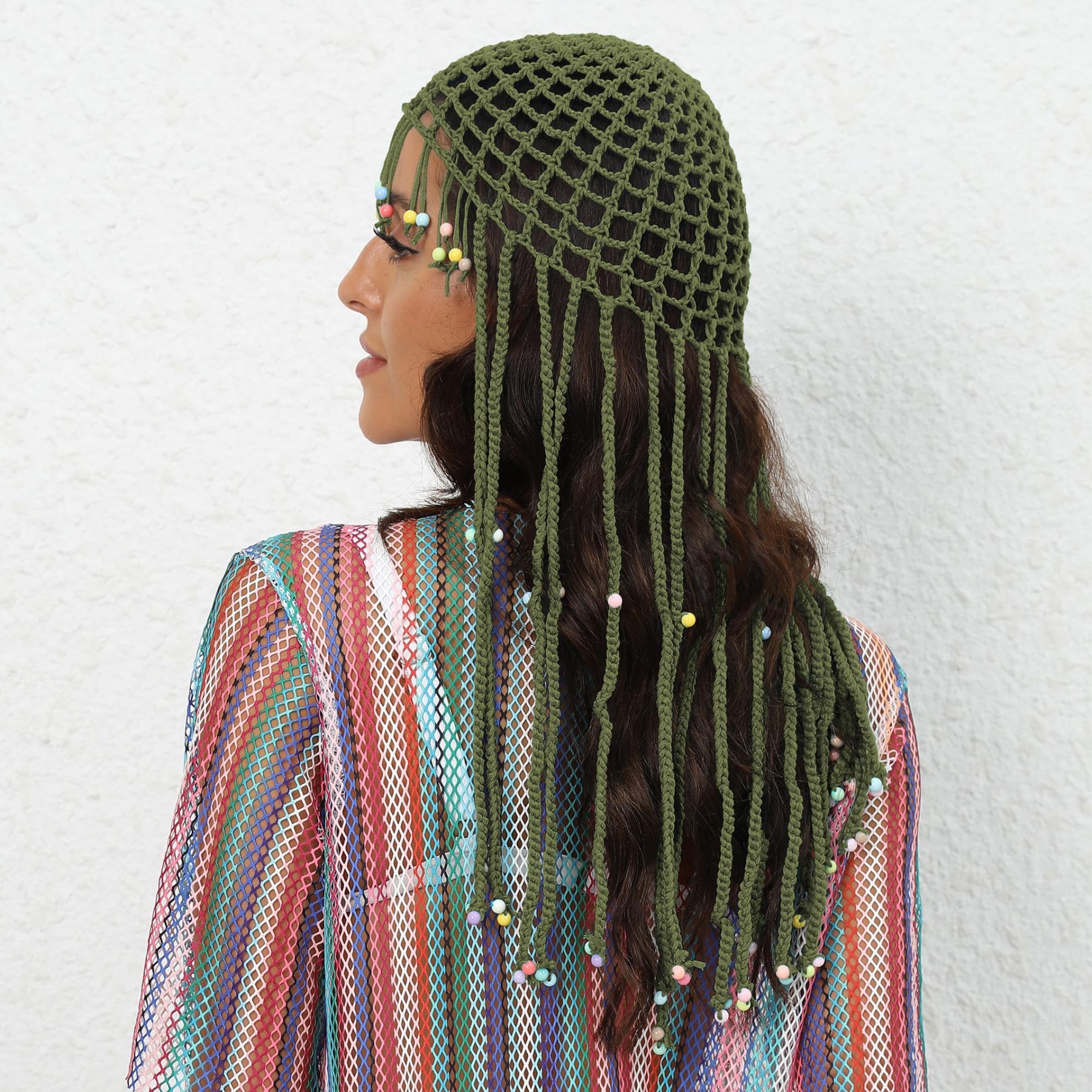 Crochet Beaded Head Cover