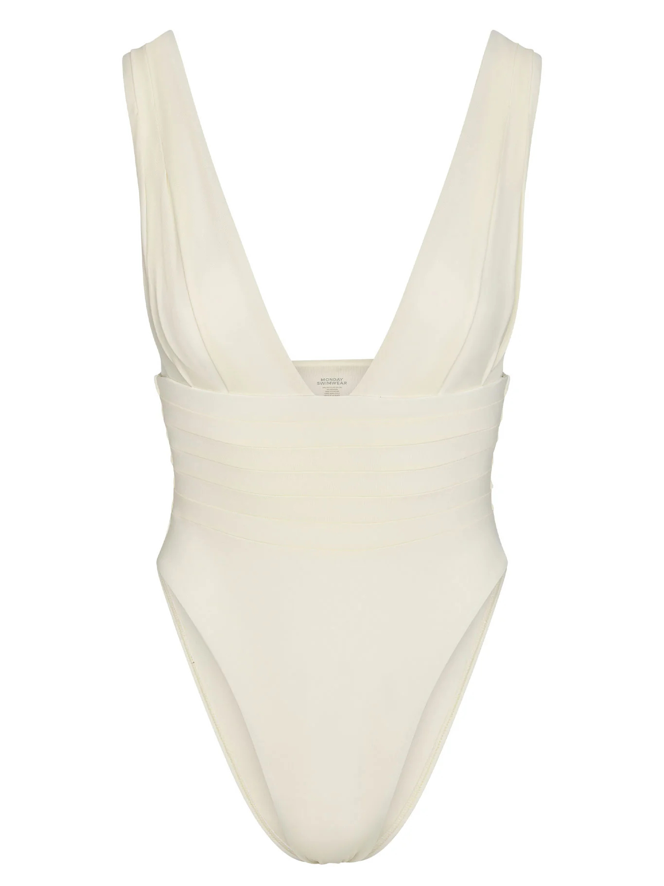 Minimalist Solid Color Deep V djustable Strap Swimsuit