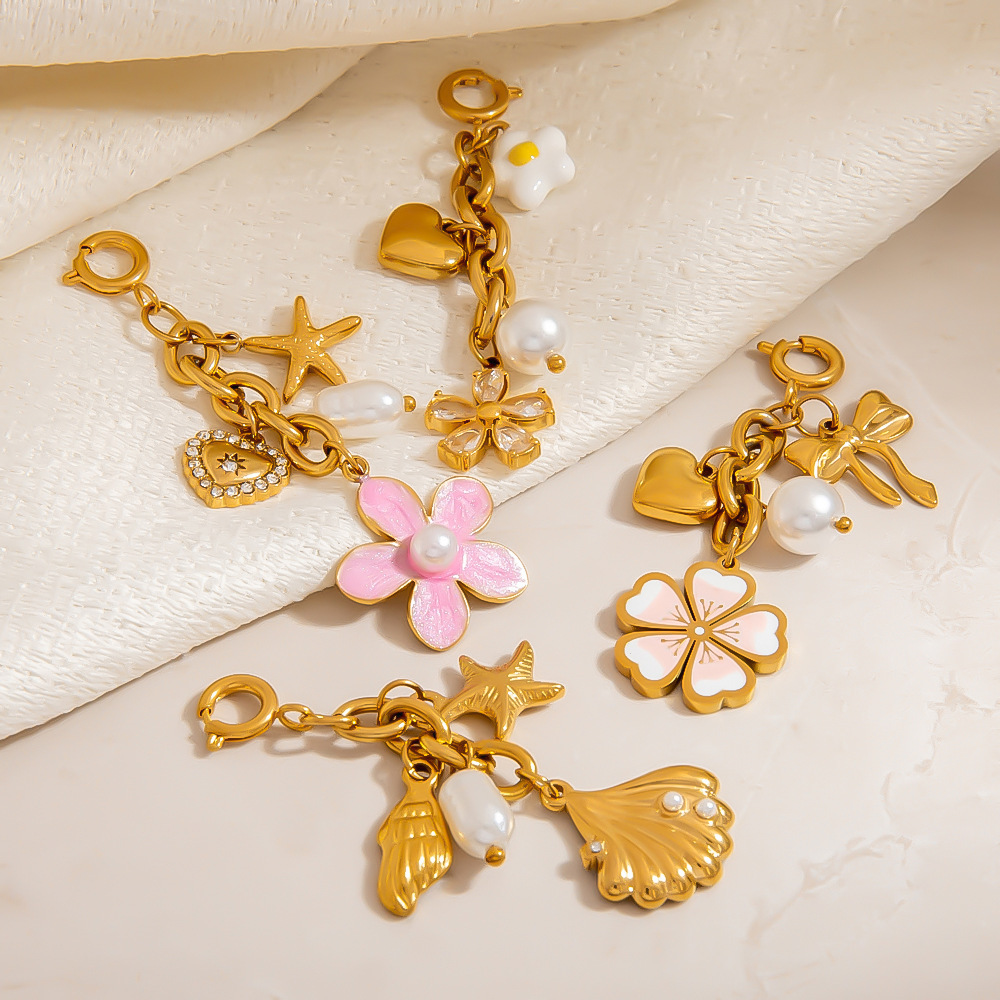 DIY Stainless Steel Bikini Clasp Tassel Pendant