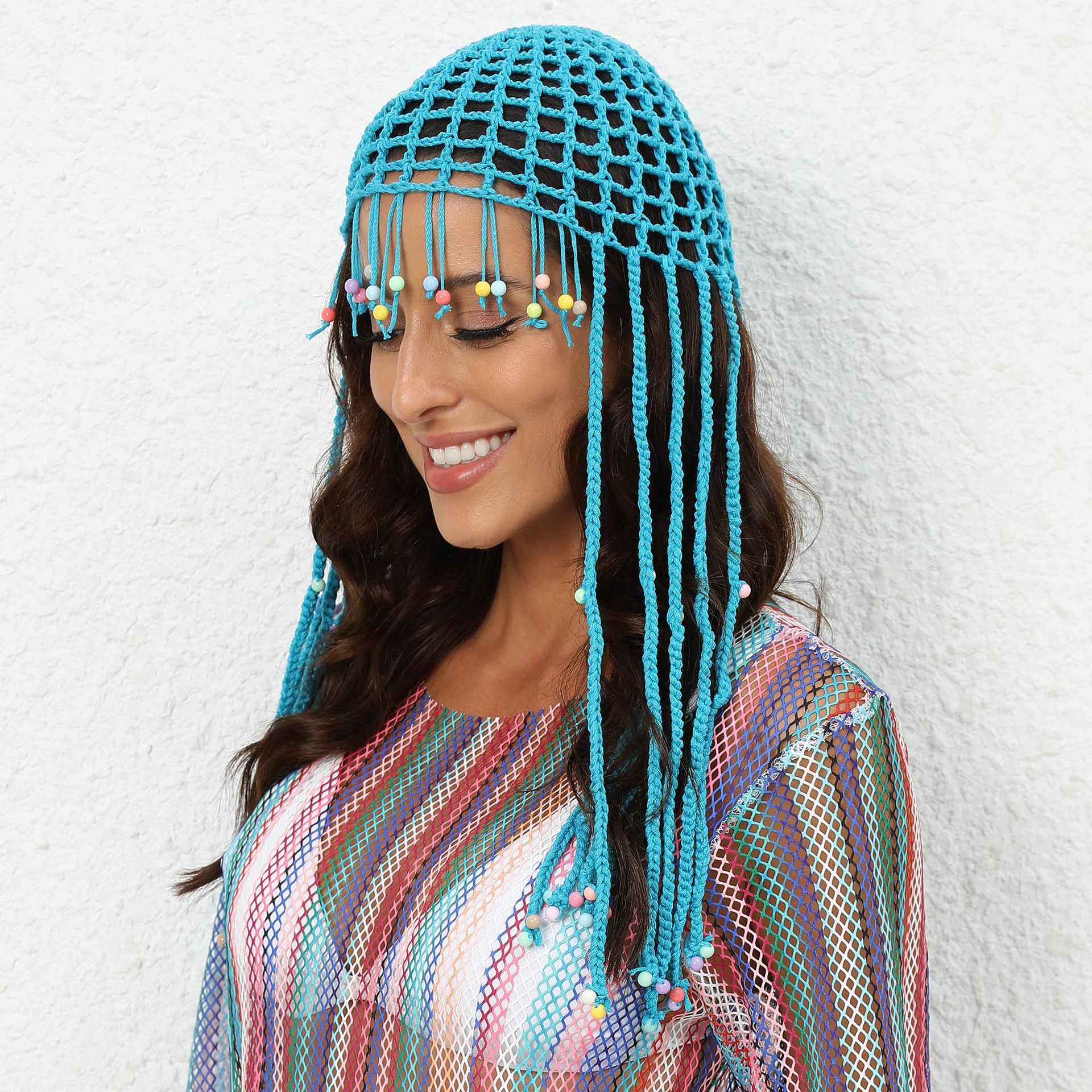 Crochet Beaded Head Cover