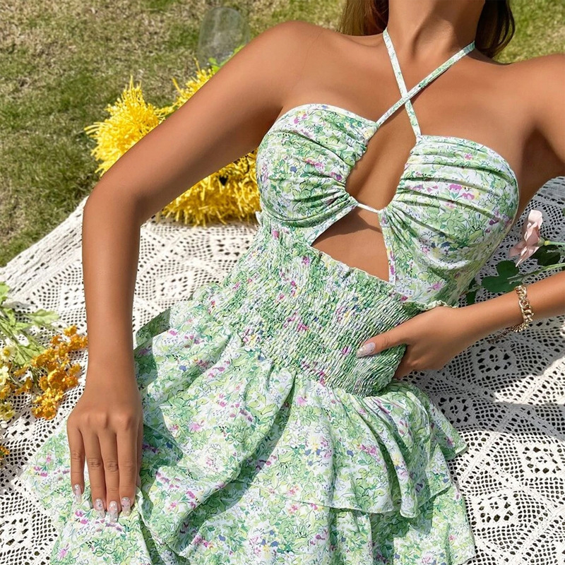 Floral Print Bandeau Dress