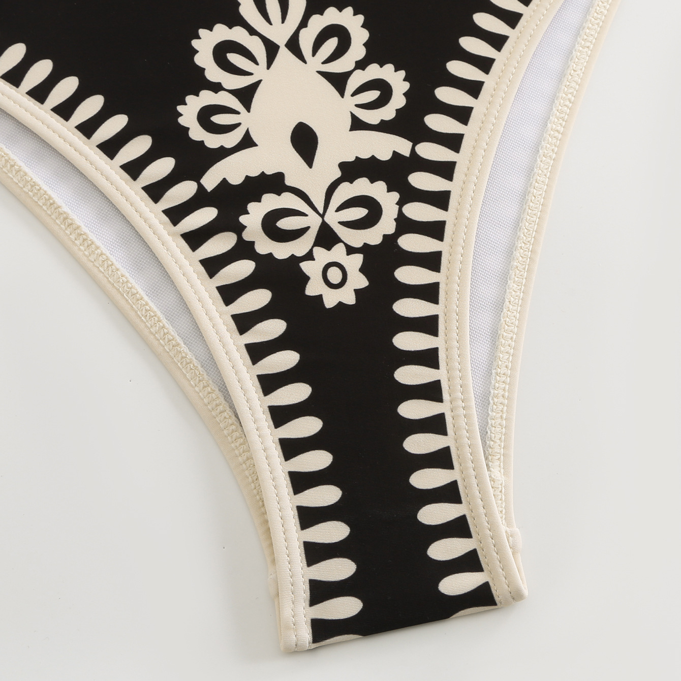 Women's Elegant Vintage Print One-Piece Swimsuit with Skirt