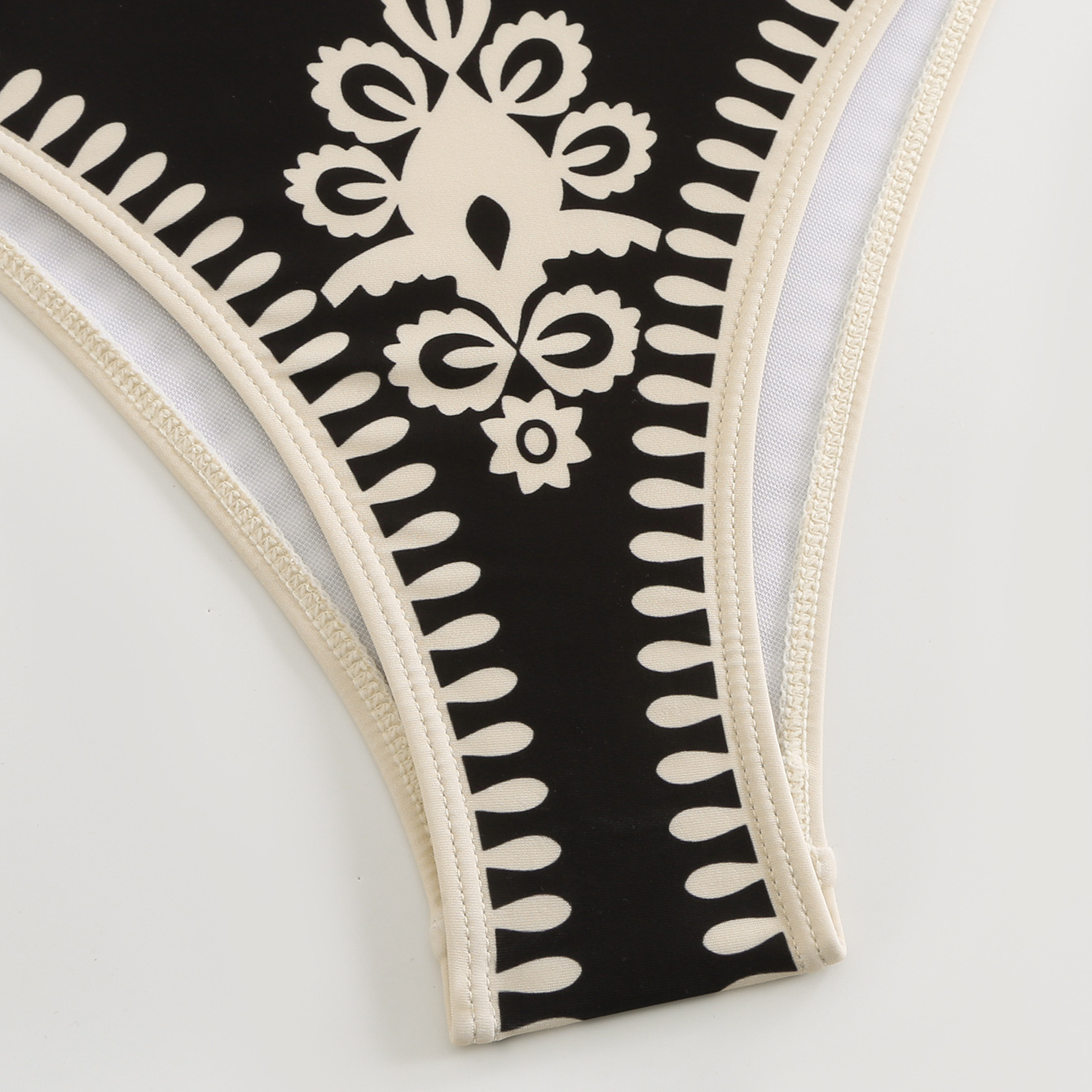 Women's Elegant Vintage Print One-Piece Swimsuit with Skirt