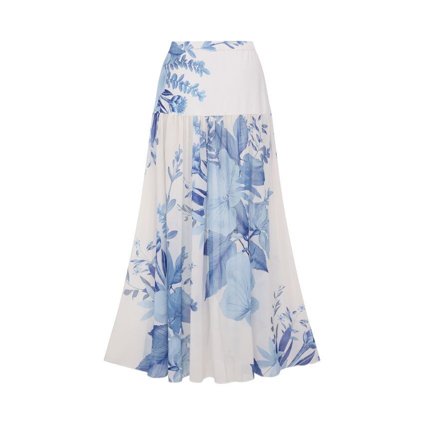 Off Shoulder Blossom Print Swimsuit Set