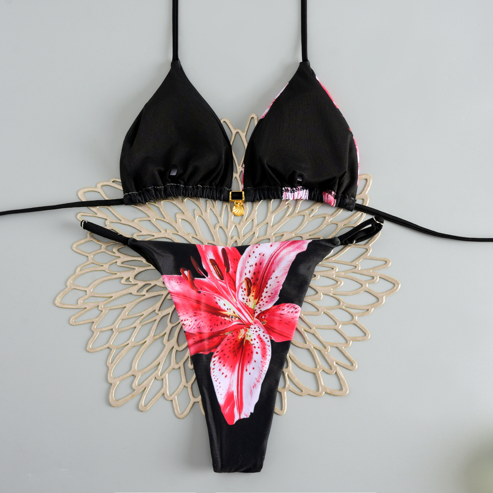 Women's Floral Print Bikini Two-Piece Swimsuit