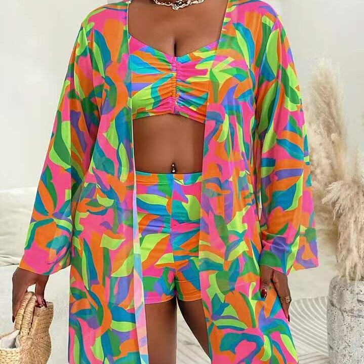Long Sleeve 3-Piece Swimsuit Set