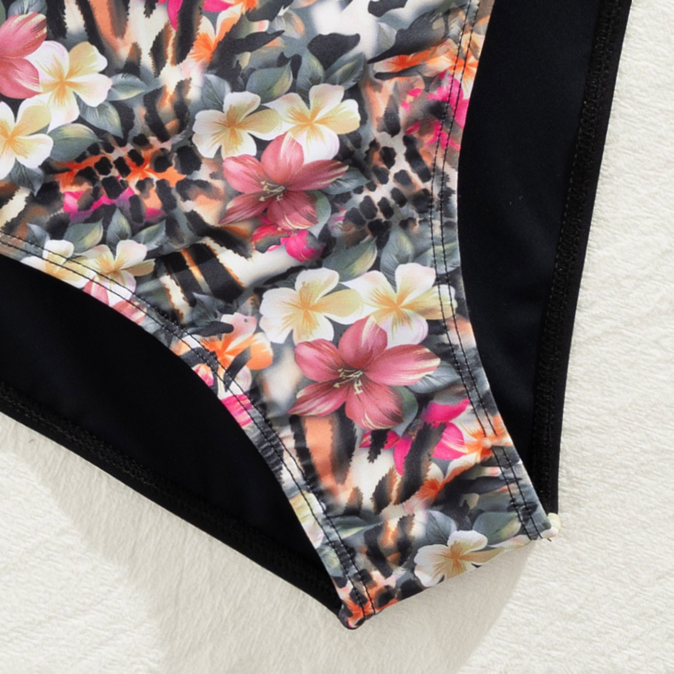 Women's Tropical Floral Print One-Piece Swimsuit