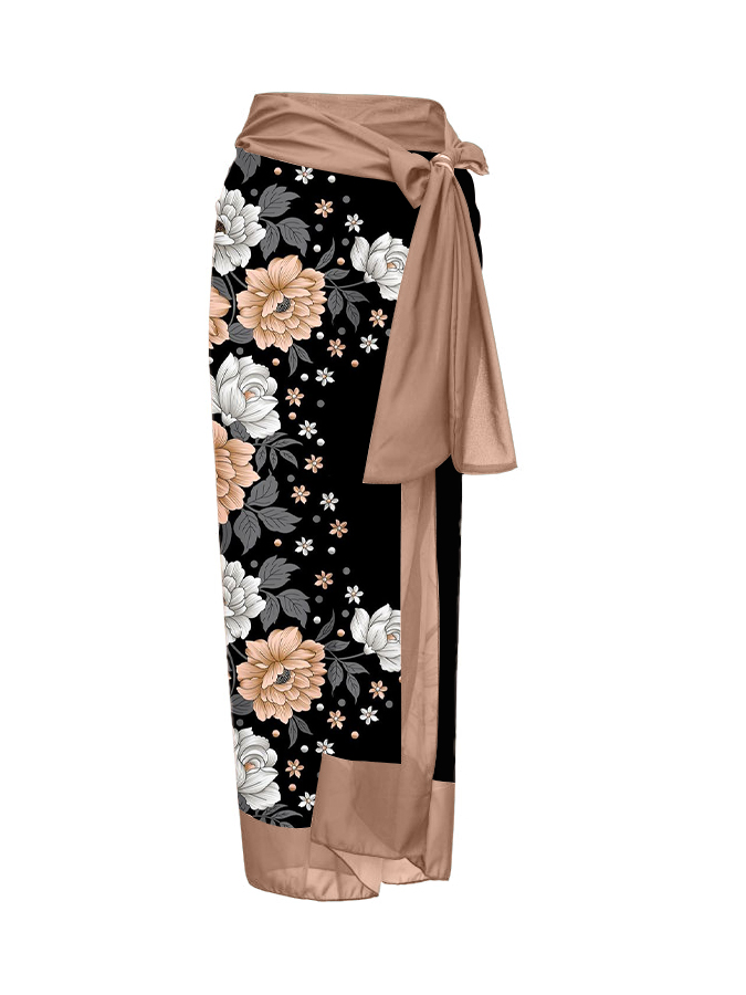 One-Shoulder Tie One-Piece Swimsuit