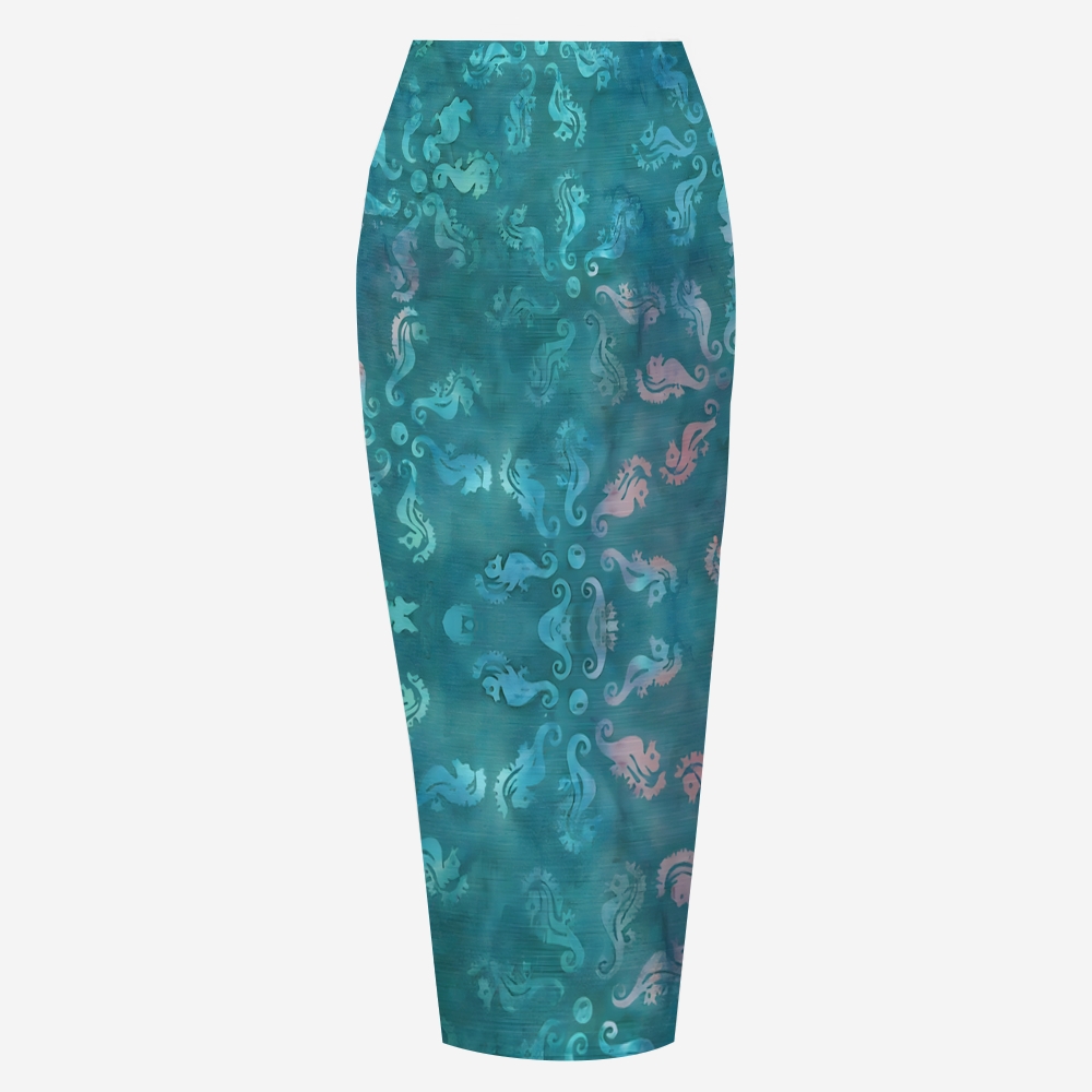 Women's Seahorse Medallion Two-Piece Swimsuit with Skirt