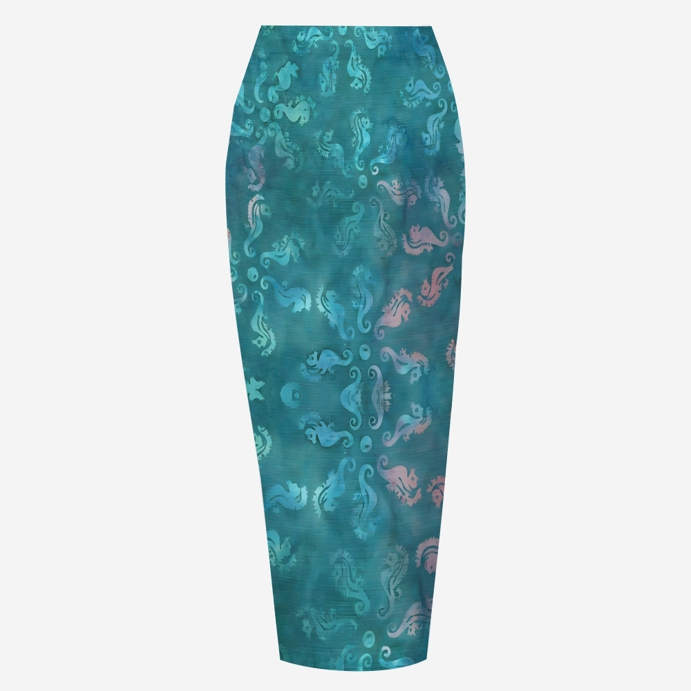 Women's Seahorse Medallion Two-Piece Swimsuit with Skirt