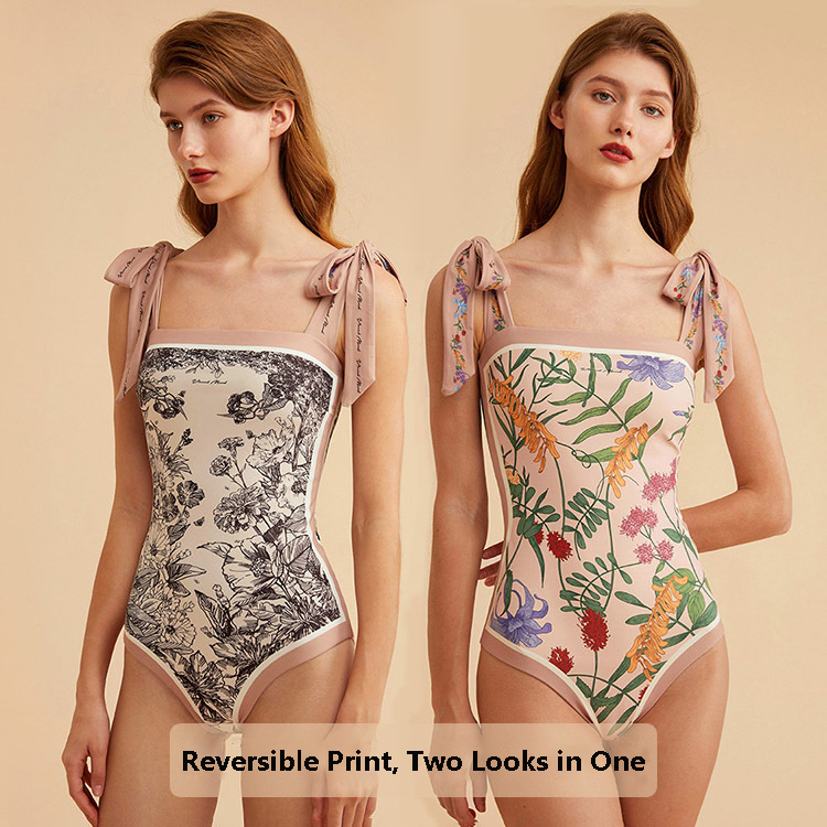 Women's Bestselling Reversible Slim Strap One-Piece Swimsuit