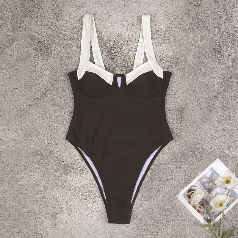 Women's New Color-Blocked One-Piece Swimsuit