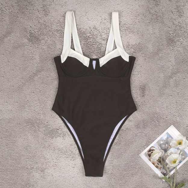 Women's New Color-Blocked One-Piece Swimsuit