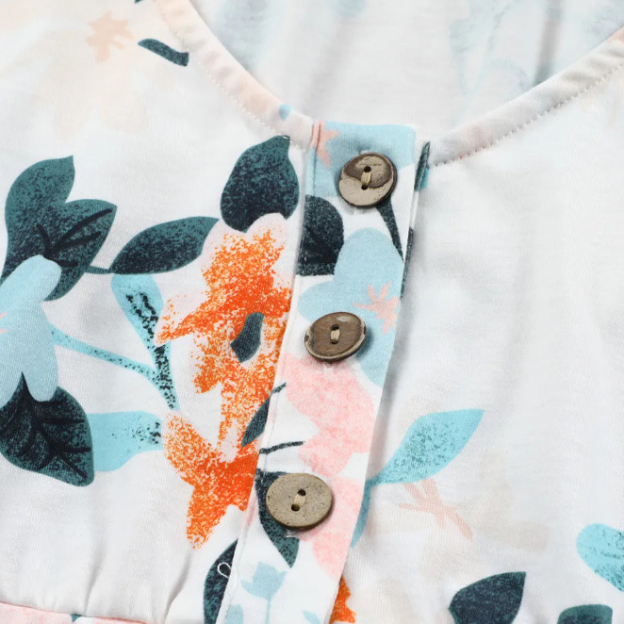 Sleeveless Floral Print Dress