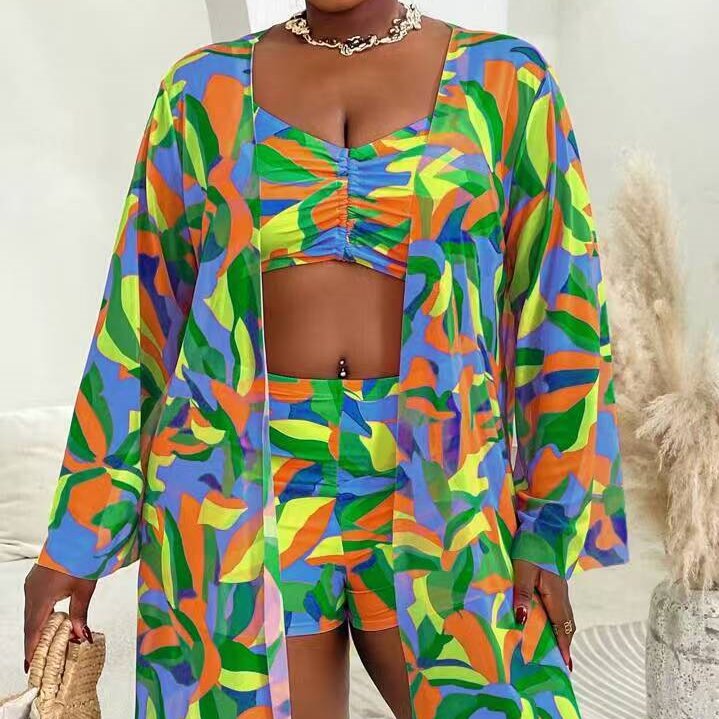 Long Sleeve 3-Piece Swimsuit Set