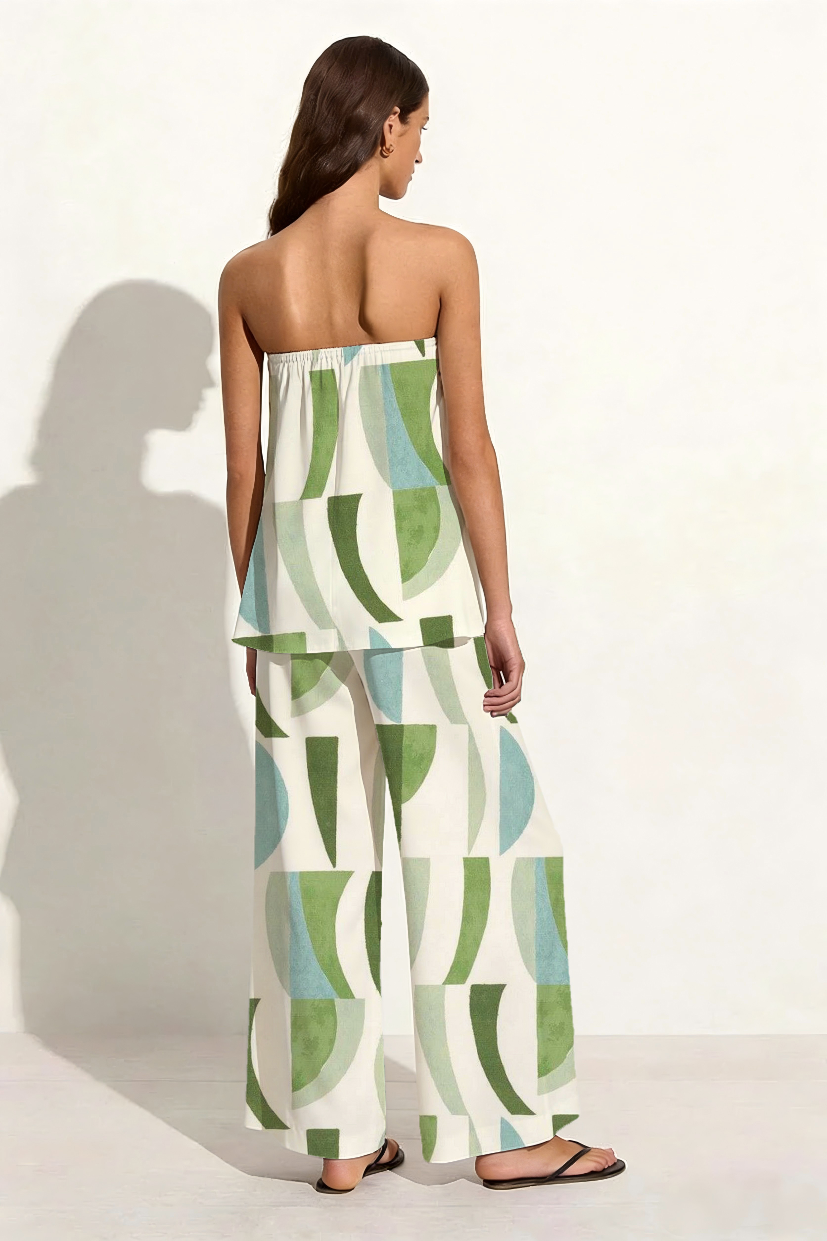  Green & White Geometric Arch Set