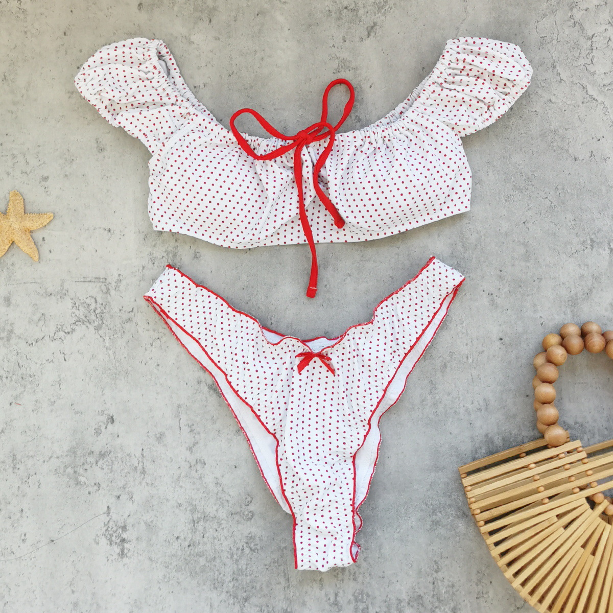 Polka Dot Print Swimsuit