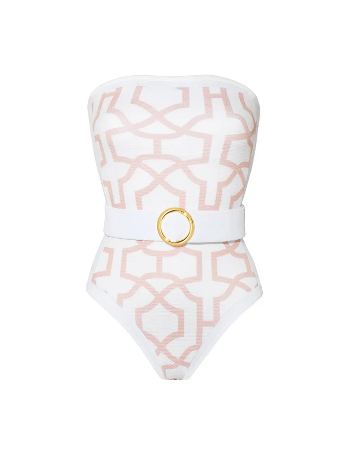 Print One Piece Swimsuit And Kimono