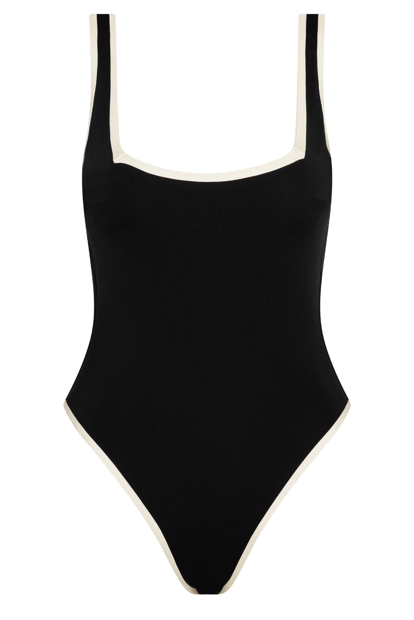 Corfu Color Block One Piece Black/Ivory