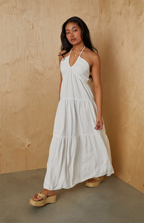White Cutout Maxi Dress