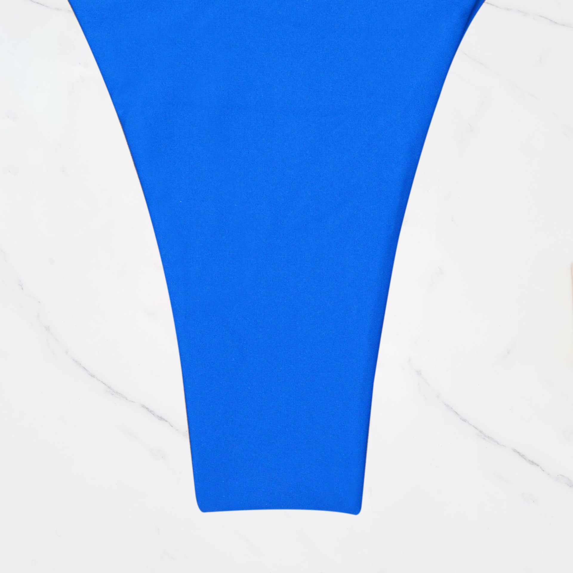 Triangle Bikini Top with Contrast Straps and Low Waist Side Tie Bottom