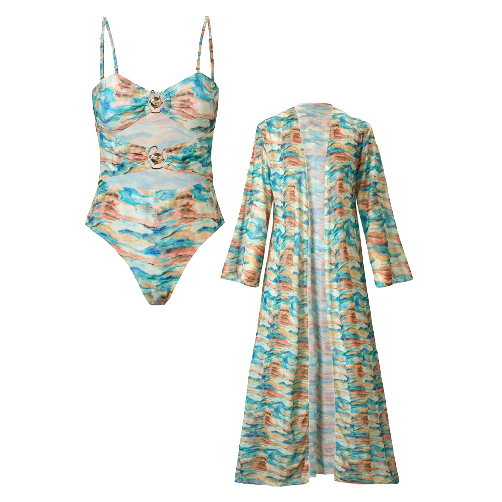 Colorful Print One-Piece Swimsuit