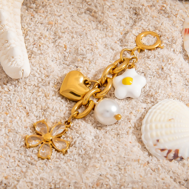 DIY Stainless Steel Bikini Clasp Tassel Pendant