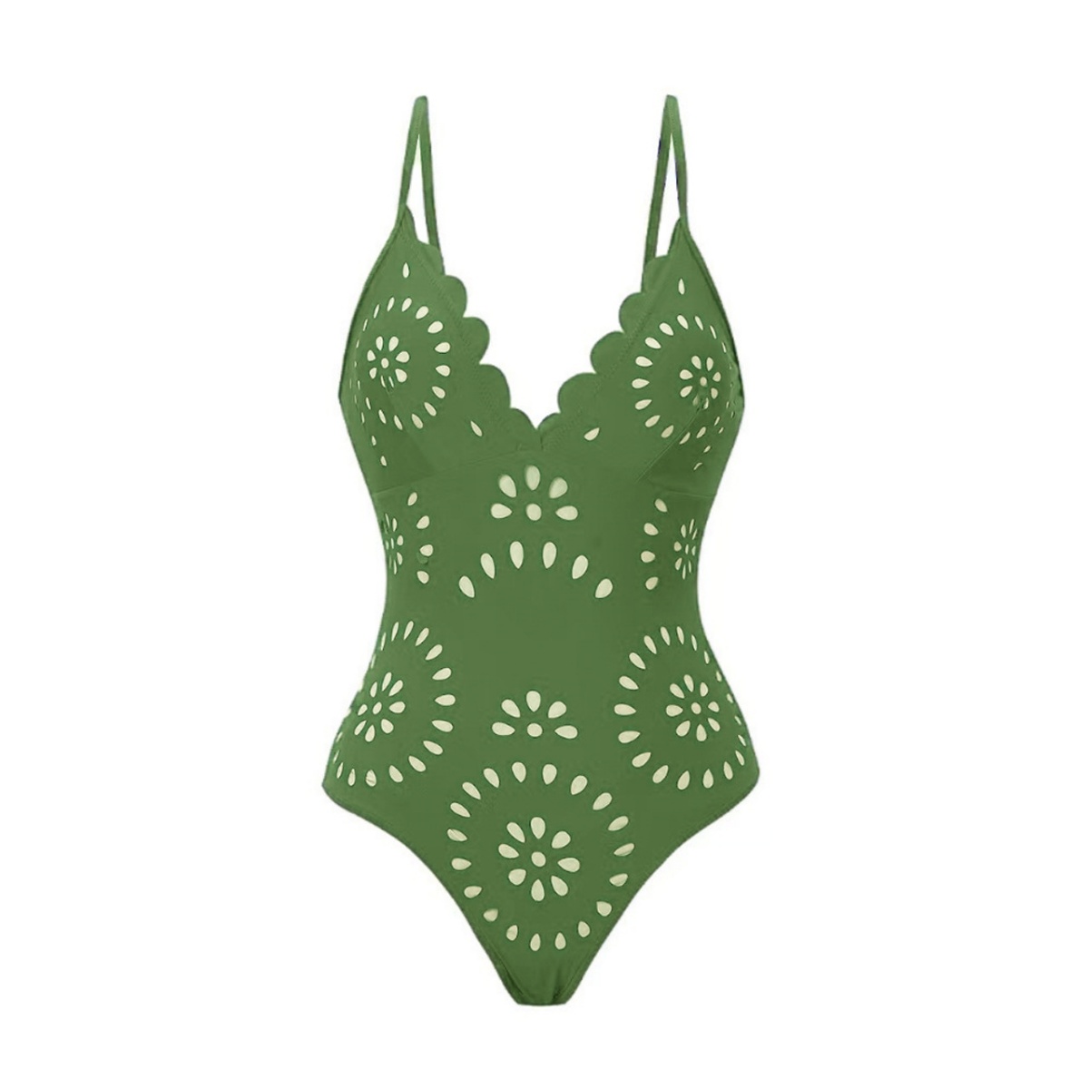 Multi-color Sexy Spaghetti Strap Lace-Up Cutout One-Piece Swimsuit with Matching Long Skirt Cover-Up