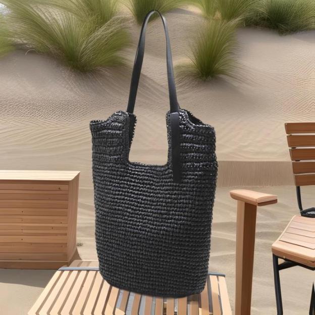 Minimalist Handwoven Shoulder Bag - Versatile Large Capacity Beach Tote