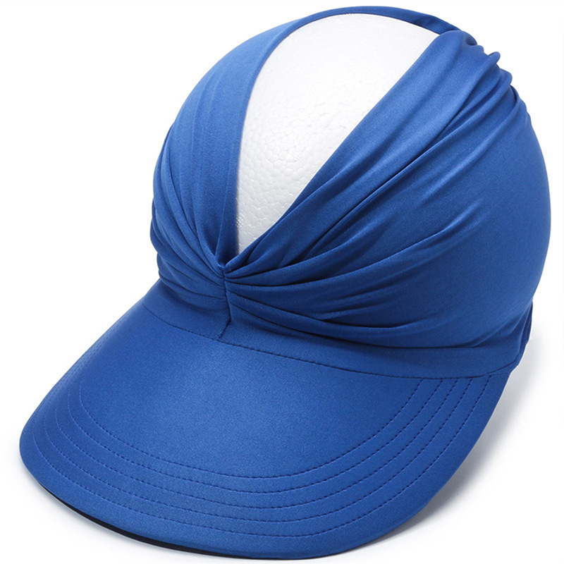 Fabric Sun Visor With Wide Brim Open Top and Solid Color Design Ideal for Beach Styling