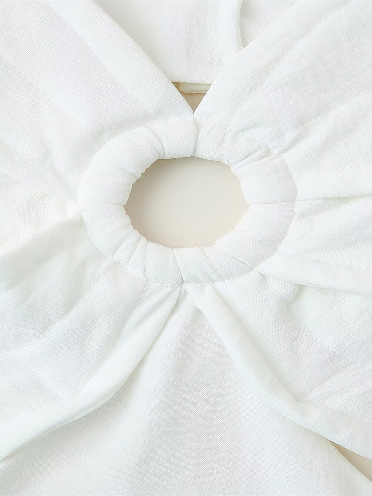 3D Flower Layered Sleeveless Suspender Dress