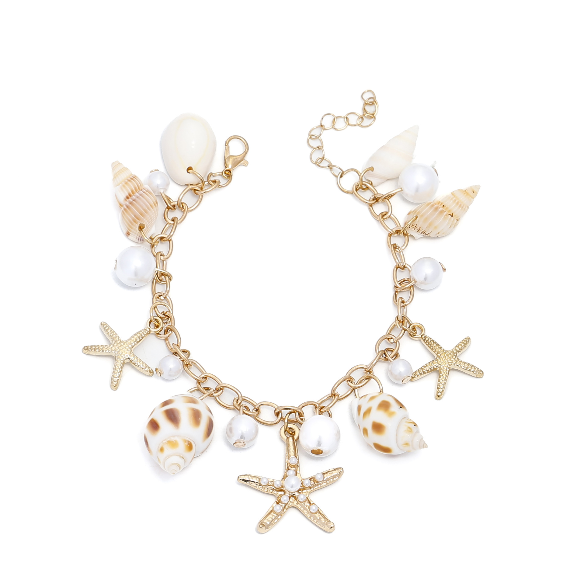 Ocean Style Shell Starfish Pearl Pendant Beach Jewelry