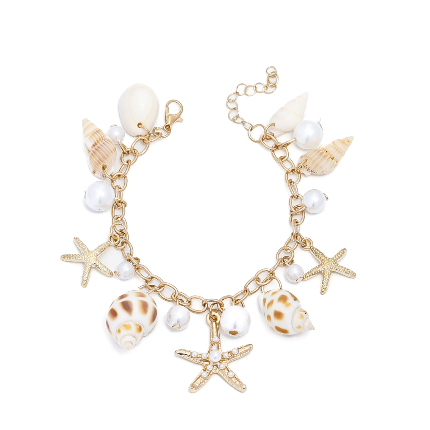 Ocean Style Shell Starfish Pearl Pendant Beach Jewelry