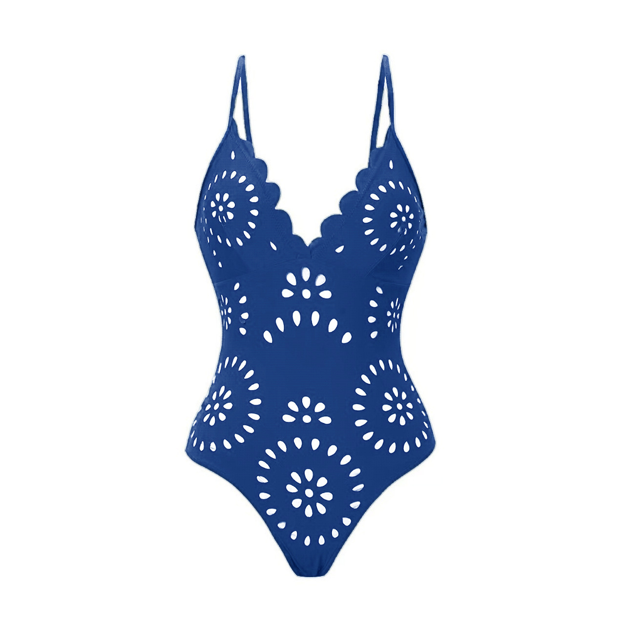 Multi-color Sexy Spaghetti Strap Lace-Up Cutout One-Piece Swimsuit with Matching Long Skirt Cover-Up