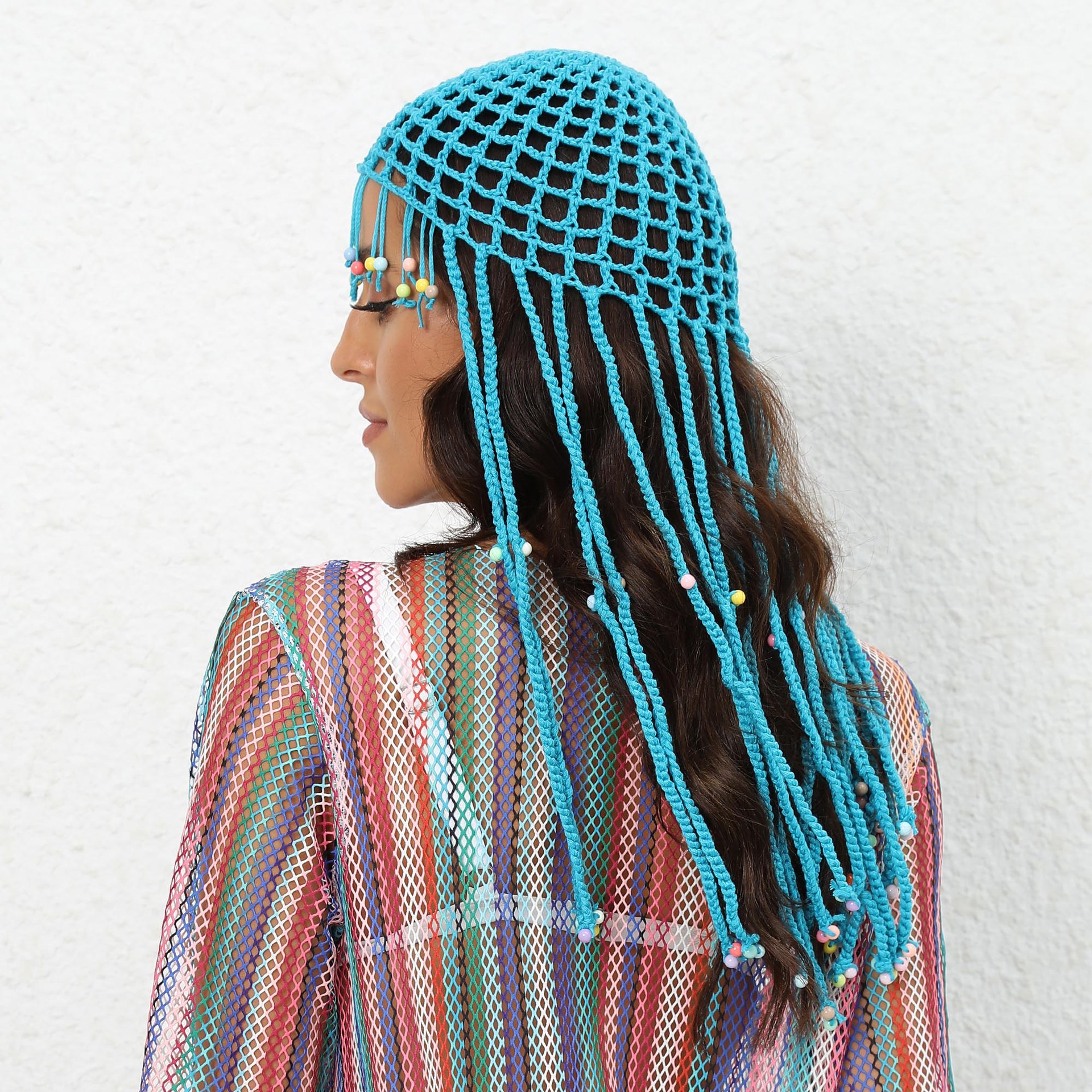 Crochet Beaded Head Cover