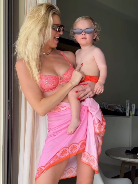 Seashell Print Bikini Set with Matching Skirt