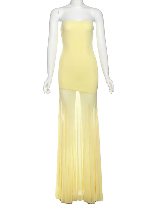 One-Shoulder Strapless Dress