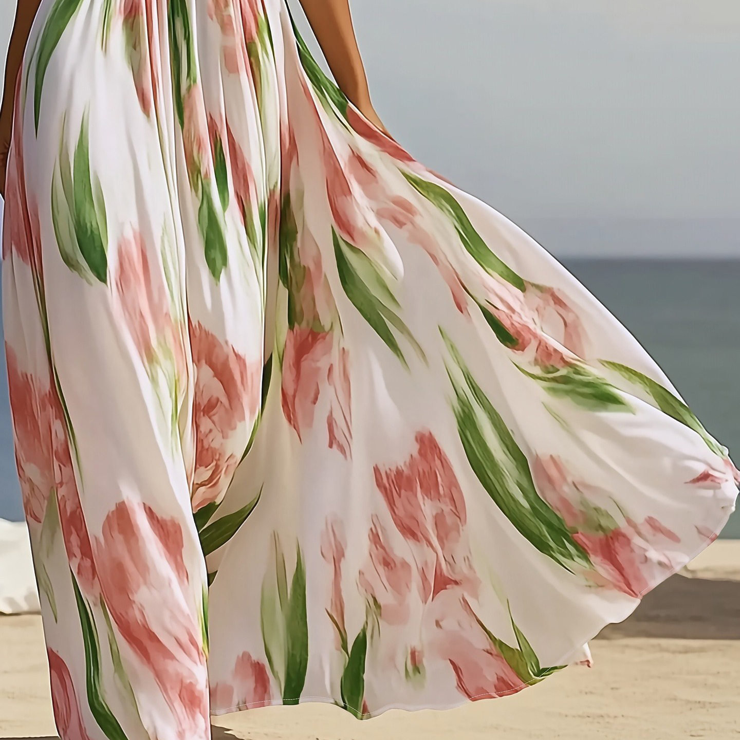 Floral Print Fit-and-Flare Dress