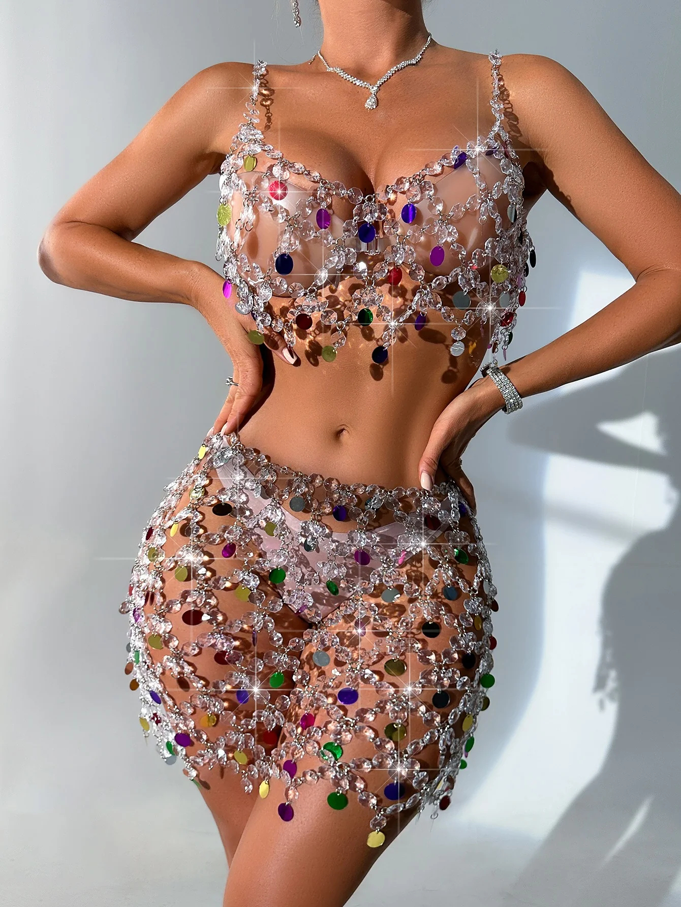 Colorful Set Of Dress White