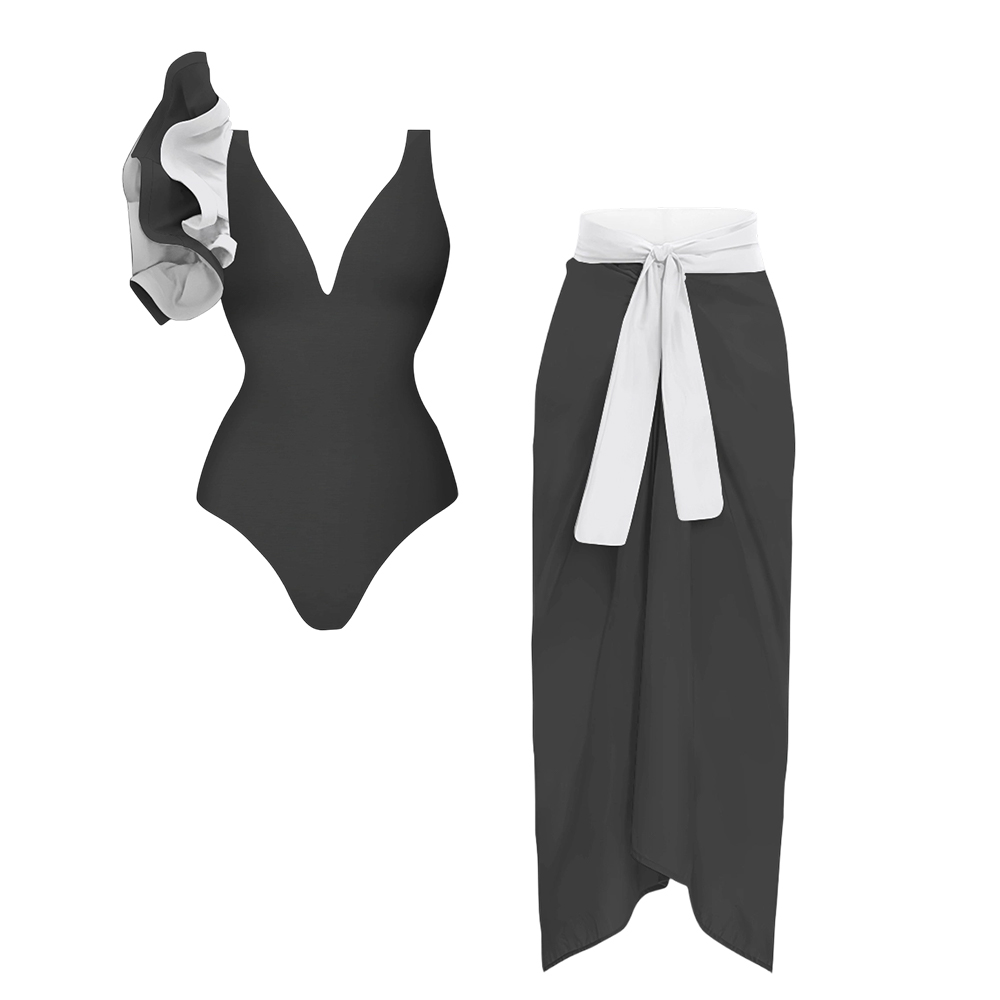 Color-Block One-Piece Swimsuit