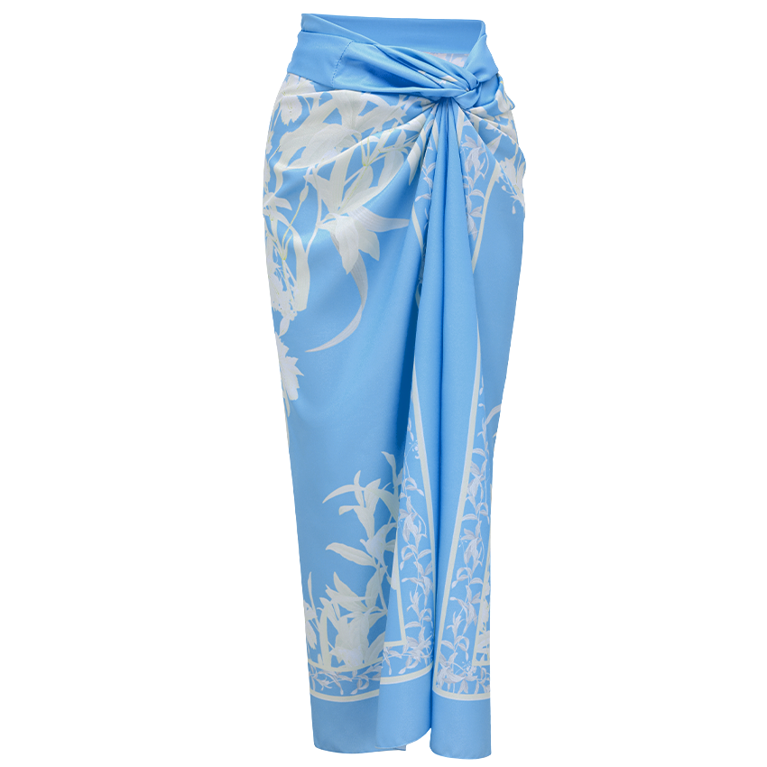 Blue And White Slim & Sculpt Floral Swimsuit Sets