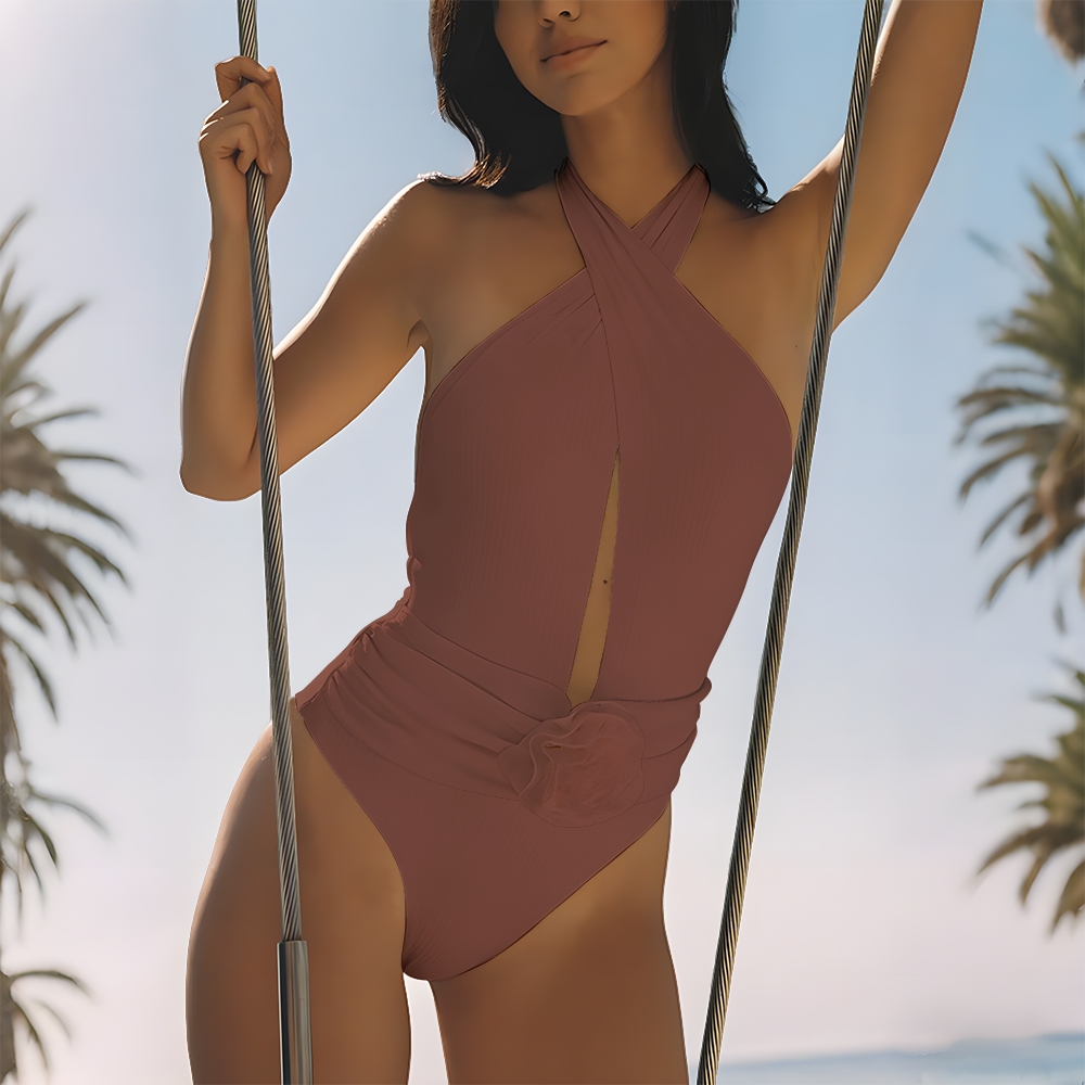 Women's Riviera Floral Crisscross One-Piece Swimsuit