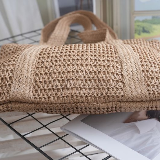 Beach Travel Resort Large Capacity Straw Tote Bag Beach Bag