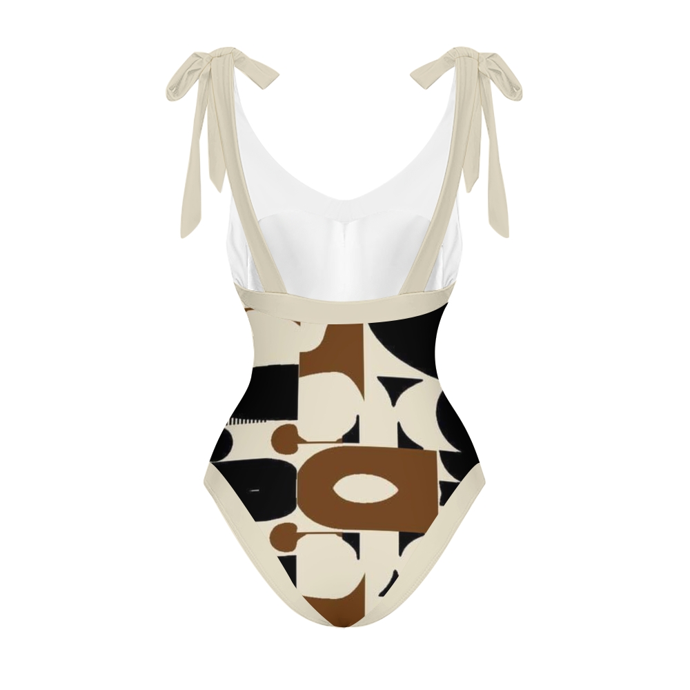 Geometric Print One Piece Swimsuit