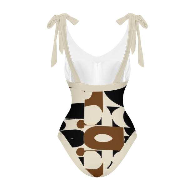 Geometric Print One Piece Swimsuit