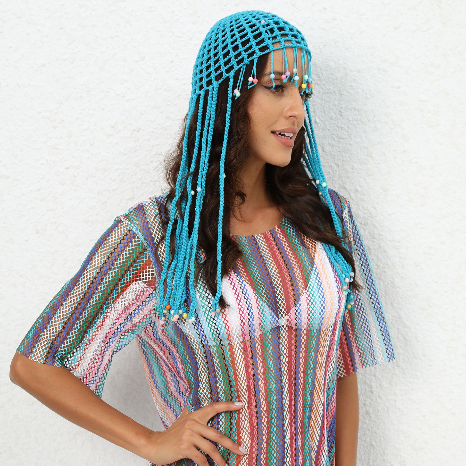 Crochet Beaded Head Cover