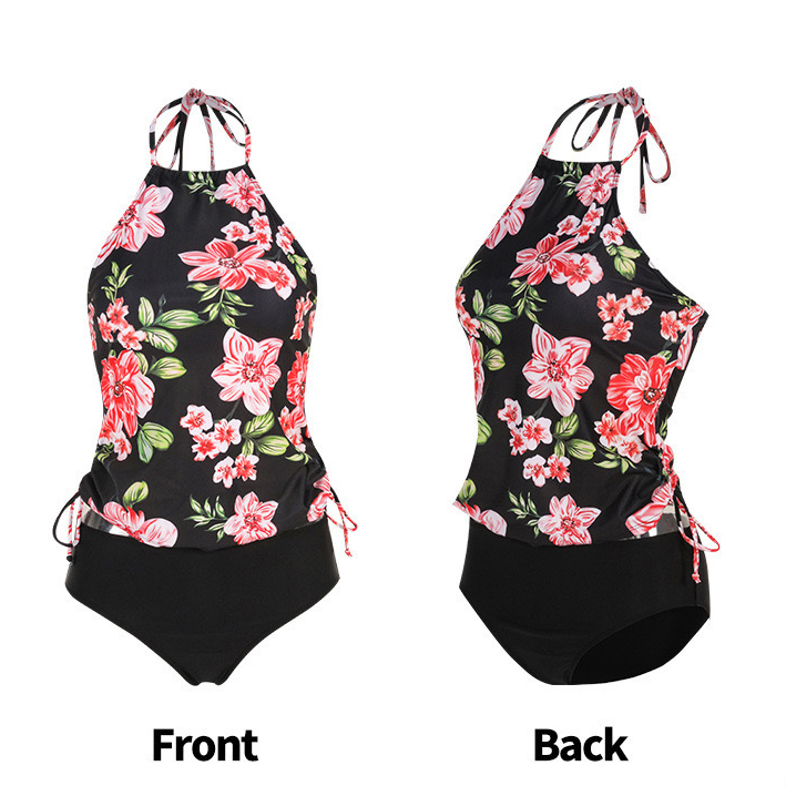 Tropical Print Tankini 2-Piece Set